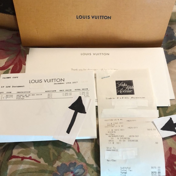 LOUIS VUITTON Alma MM Messenger Top Handle Bag Logo $1810 Authentic Receipt - Picture 16 of 16